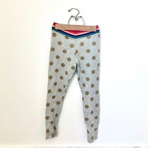 Mini Boden rainbow and polka dot leggings size 8